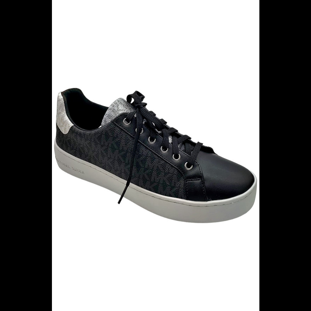 Michael Kors Women's Poppy Color-Block Logo Sneaker Black - Medium - Picture 1 of 3